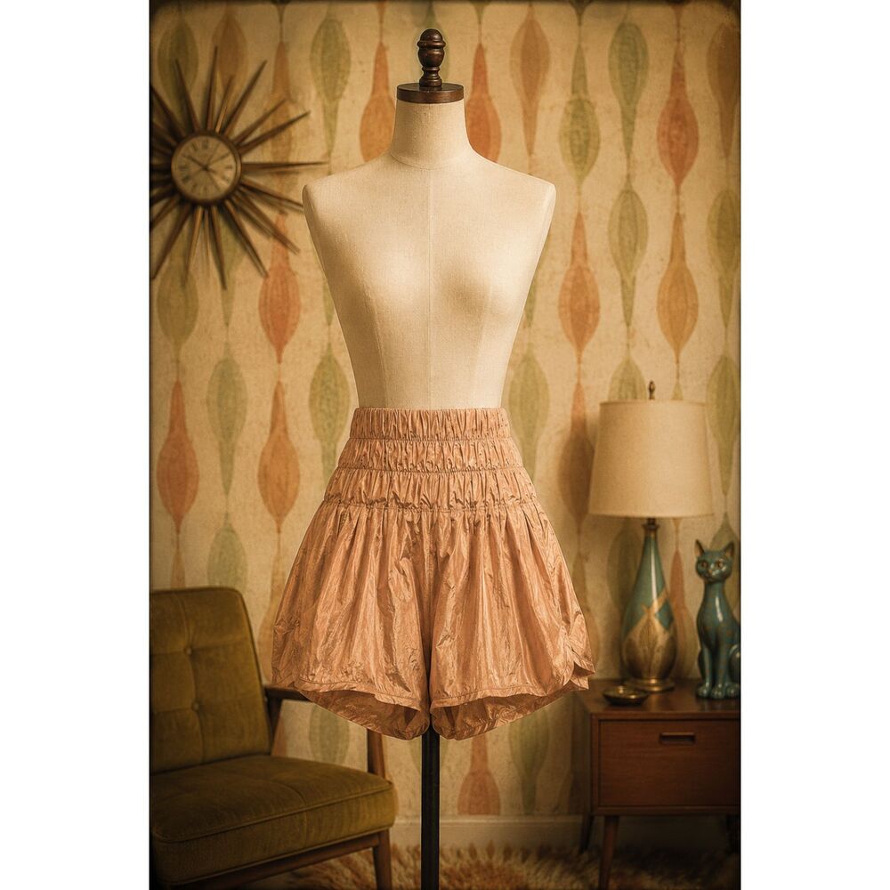 Free People Movement The Way Home Shorts Peachy Elastic Waist Athletic Size XS